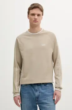 BOSS bluza lounge culoarea bej, cu imprimeu, 50540778 imagine