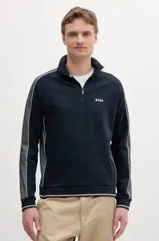 BOSS bluza lounge culoarea bleumain, neted, 50540785 imagine