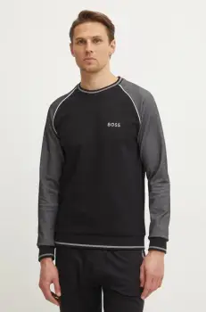 BOSS bluza lounge culoarea negru, cu imprimeu, 50535836 imagine