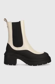 BOSS botine Carol femei, culoarea bej, cu platforma, 50503738 imagine