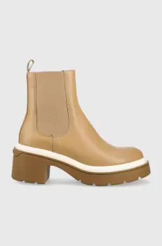 BOSS botine Carol femei, culoarea maro, cu platforma, 50498804 imagine