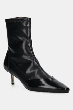 BOSS botine Charlize culoarea negru, cu toc cui, 50548546 imagine