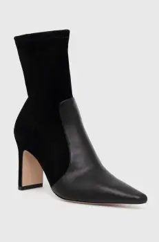 BOSS botine Safra femei, culoarea negru, cu toc drept, 50523340 imagine