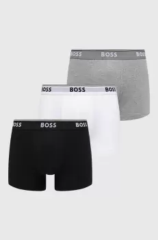 BOSS boxeri 3 pack barbati, culoarea alb imagine