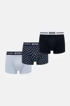 BOSS boxeri 3-pack barbati, culoarea albastru marin, 50531694 imagine