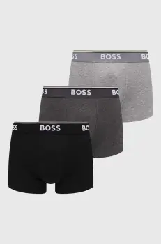BOSS boxeri 3 pack barbati, culoarea gri 50475274 imagine