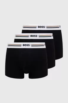 BOSS boxeri 3-pack barbati, culoarea negru imagine