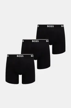 BOSS boxeri 3-pack barbati, culoarea negru, 50475282 imagine