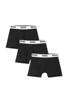 BOSS boxeri copii 3-pack culoarea negru, J52663 imagine