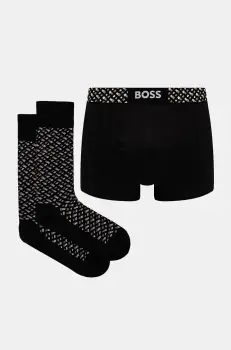 BOSS boxeri si sosete barbati, culoarea negru, 50529047 imagine