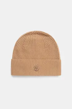 BOSS caciula de lana culoarea bej, 50557673 imagine