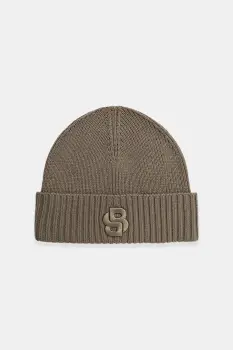 BOSS caciula de lana culoarea maro, 50522444 imagine