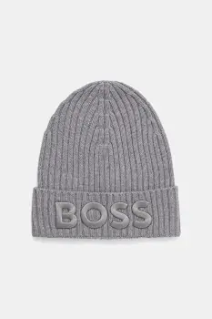 BOSS caciula de lana culoarea negru, 50497815 imagine