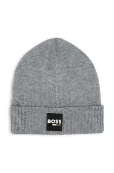 BOSS caciula din lana pentru copii culoarea gri, J51566 imagine