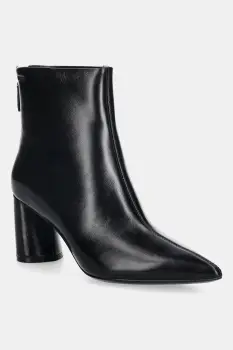 BOSS cizme de piele Gracey culoarea negru, cu toc drept, 50552784 imagine