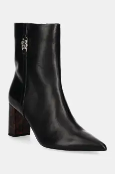 BOSS cizme de piele Janet femei, culoarea negru, cu toc drept, 50529810 imagine