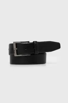 BOSS curea de piele barbati, culoarea negru imagine