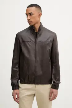 BOSS geaca aviator pentru barbati de piele BOSS X DAVID BECKHAM imagine