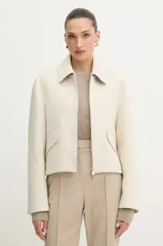 BOSS geaca culoarea bej, de tranzitie, 50543212 imagine