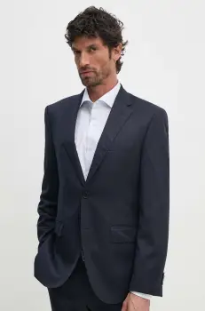 BOSS geaca de lana culoarea albastru marin, 50469172 imagine