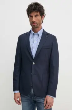BOSS geaca de lana culoarea albastru marin, 50480317 imagine
