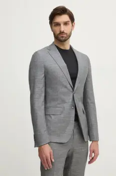 BOSS geaca de lana culoarea gri, 50539804 imagine