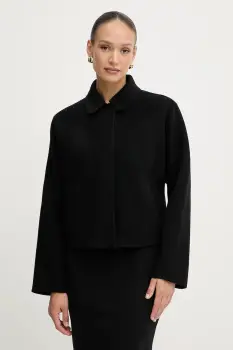 BOSS geaca de lana culoarea negru, de tranzitie, 50546091 imagine