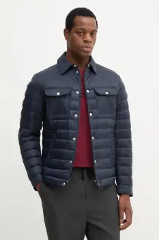 BOSS geaca de puf culoarea bleumarin, de tranzitie, 50540456 imagine