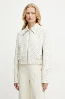 BOSS geaca femei, culoarea alb, de tranzitie, 50540231 imagine