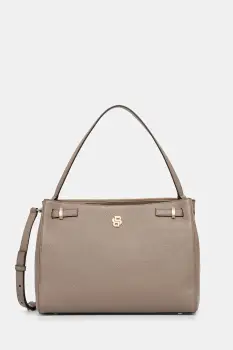 BOSS geanta de piele culoarea maro, 50547714 imagine