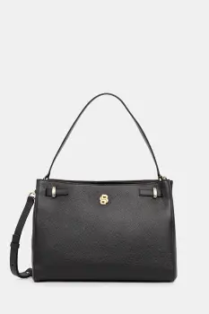 BOSS geanta de piele culoarea negru, 50547714 imagine