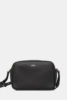 BOSS geanta de piele culoarea negru, 50547733 imagine