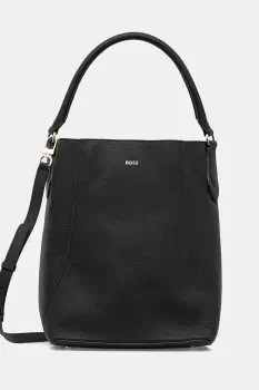 BOSS geanta de piele culoarea negru, 50547744 imagine