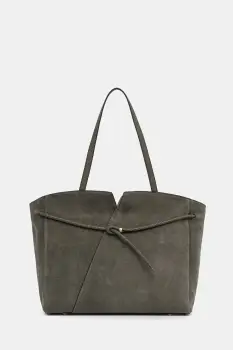 BOSS geanta shopper pentru femei din piele intoarsa BOSS REVERS TOTE S imagine