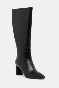 BOSS ghete de piele Gracey culoarea negru, cu toc drept, 50552785 imagine