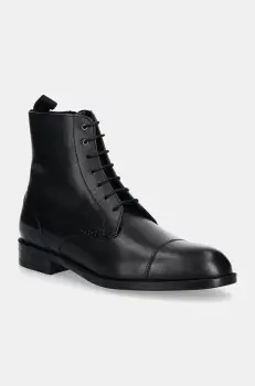 BOSS ghete de piele Tayil barbati, culoarea negru, 50529143 imagine