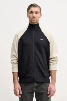 BOSS Green bluza culoarea albastru marin, neted, 50553566 imagine