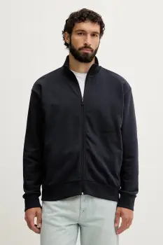 BOSS Green hanorac cu fermoar barbati din bumbac SW_Collar Full Zip imagine