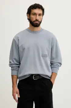 BOSS Green hanorac pentru barbati, cu bumbac SW_Crewneck imagine