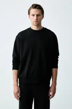 BOSS Green hanorac pentru barbati, cu bumbac SW_Crewneck imagine