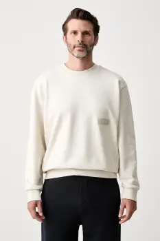 BOSS Green hanorac pentru barbati, cu bumbac SW_Crewneck imagine