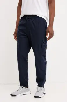 BOSS Green pantaloni de trening culoarea albastru marin, neted imagine