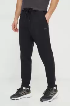 Boss Green pantaloni de trening culoarea negru, neted imagine