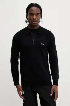 BOSS Green pulover culoarea negru, light, 50520604 imagine