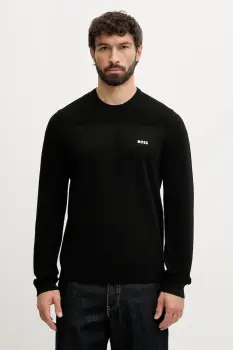 BOSS Green pulover din amestec de lana culoarea negru, light, 50547507 imagine