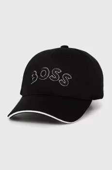 Boss Green sapca culoarea negru, cu imprimeu imagine