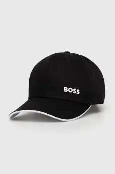 Boss Green sapca de baseball din bumbac culoarea negru, cu imprimeu, 50519219 imagine