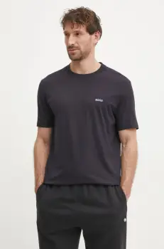 Boss Green tricou barbati, culoarea albastru marin, cu imprimeu, 50506373 imagine