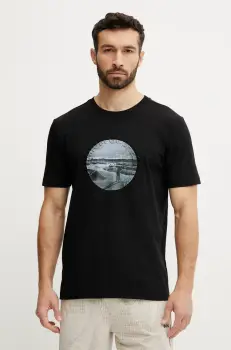 BOSS Green tricou barbati, culoarea negru, cu imprimeu, 50537847 imagine