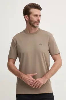 Boss Green tricou barbati, culoarea verde, cu imprimeu, 50506373 imagine